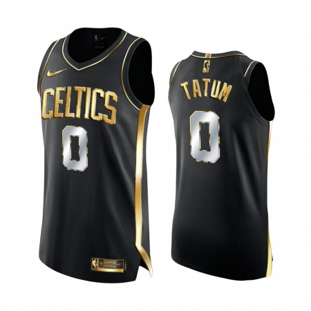 Maillot Basket Homme Boston Celtics Jayson Tatum 0 2020-21 Noir Golden Edition Swingman
